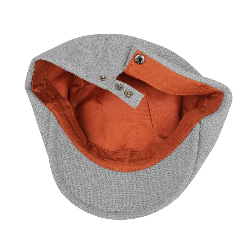 WITHMOONS Ivy Cap Straw Weave Linen-Like Fabric Cabbie Newsboy Hat MZ30038 (Grey) - Image 4